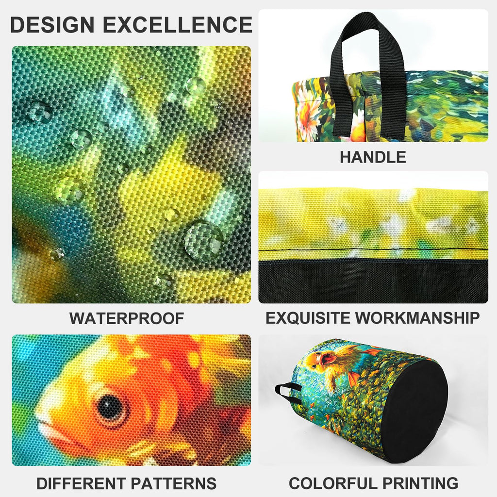 Duck Fish Laundry Basket Foldable Laundry Hamper With Handles Clothes Storage Bucket Organizer Laundry Bag Bathroom