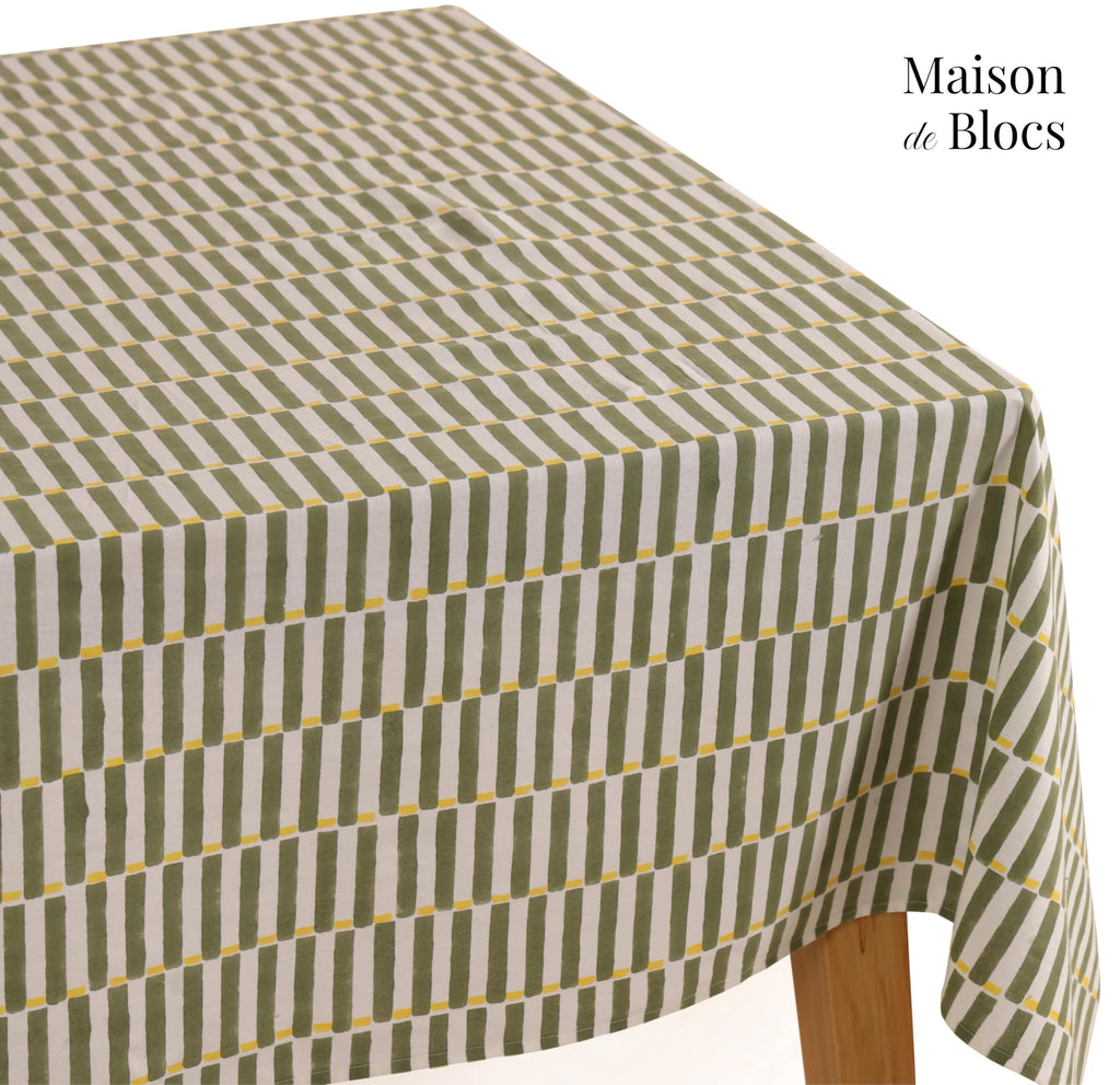 100% Cotton Hand Block Printed, Tablecloth, Dining, Table Cover for Parties, Christmas, Weddings, Barbecues and