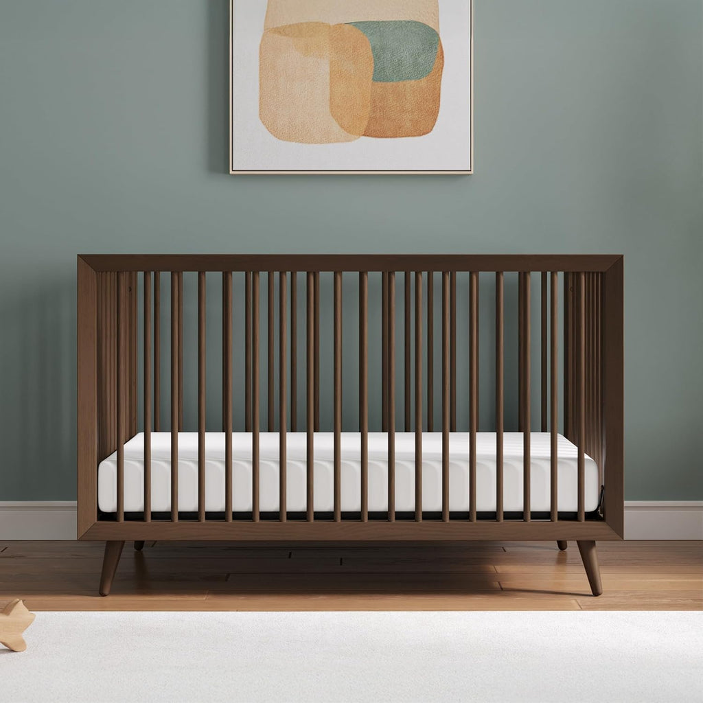 Cranbrook Design 4-in-1 Convertible Baby Crib Nursery Furniture Set, Baby Bed and 6 Drawers Double Dresser, for
