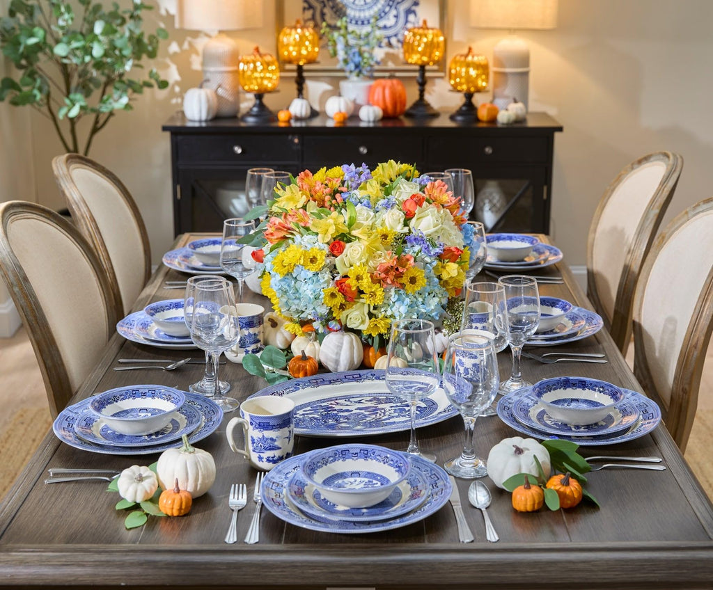 16 Piece Blue Willow Dinnerware Set