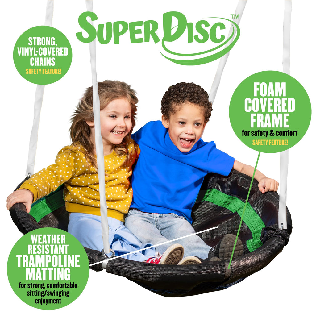 SuperDisc Swing Set - 5 User, Playground Set for Kids with Frame Anchors