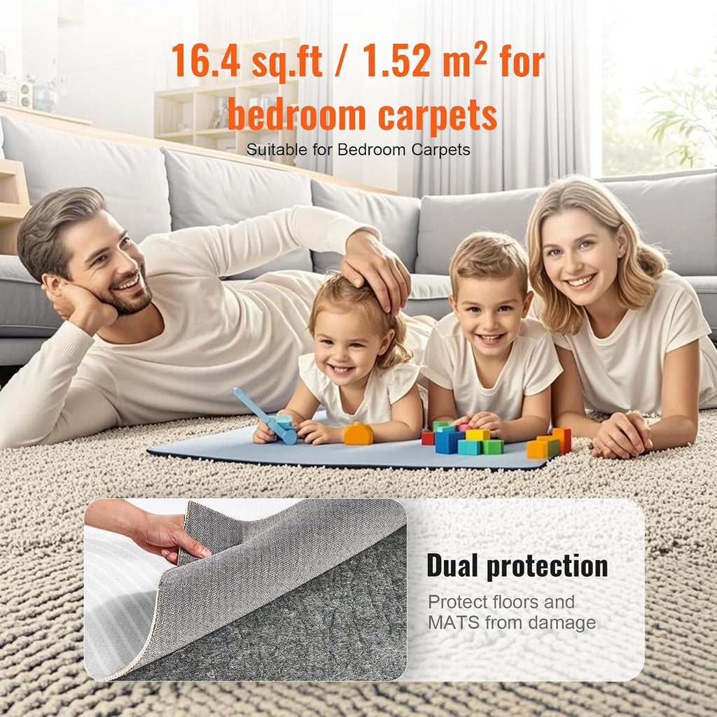 2' x 8' Non-Slip Rug Pad Gripper - 1/4" Thick Polyester Felt & Latex Backing Padding Cushion for Area Carpet Runner