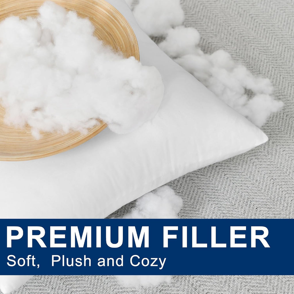 Throw Pillow Inserts 18x18 Inch Decorative Soft Pillows - Set of 2