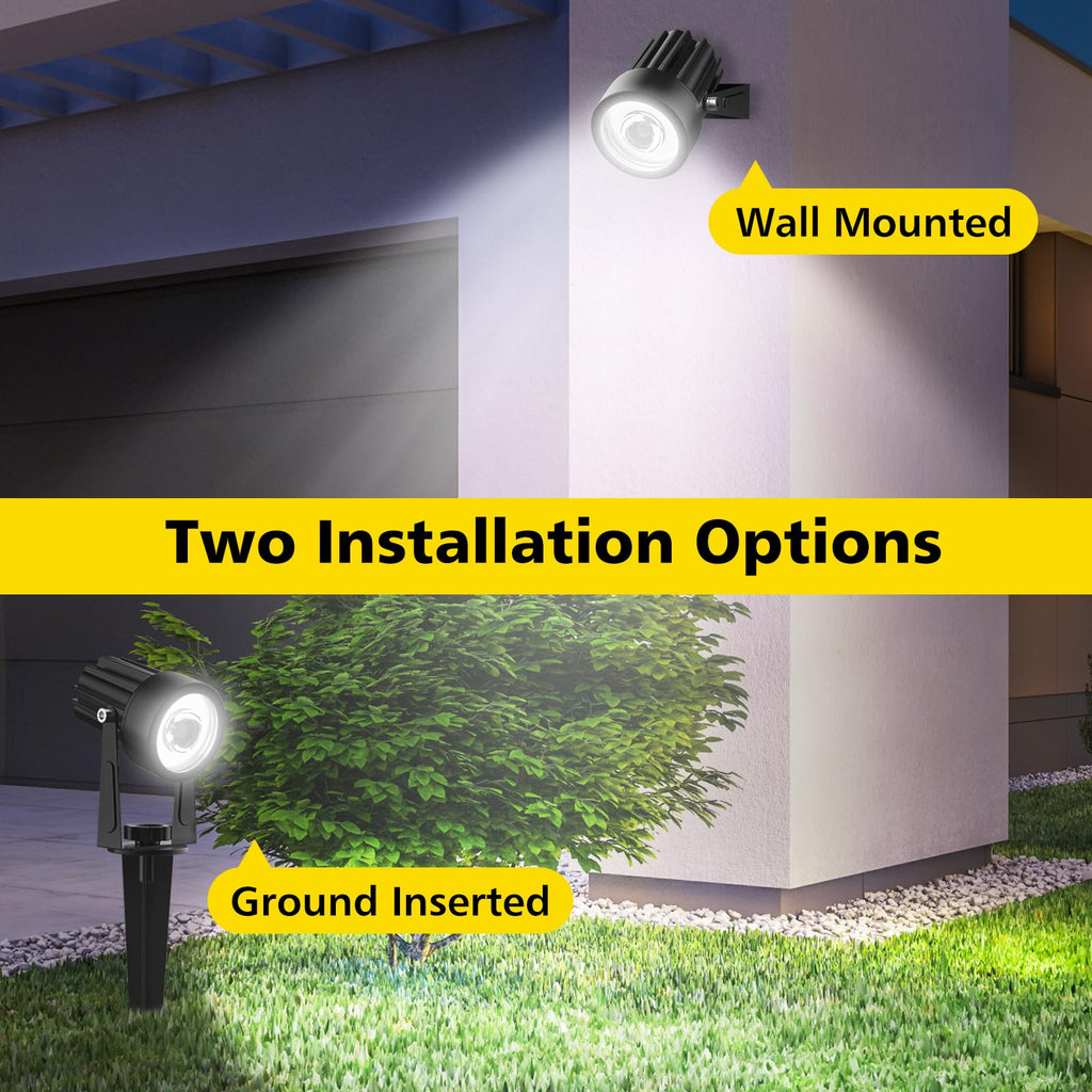 Solar Spot Lights Outdoor, Dual Head Solar Spotlights, Cool White