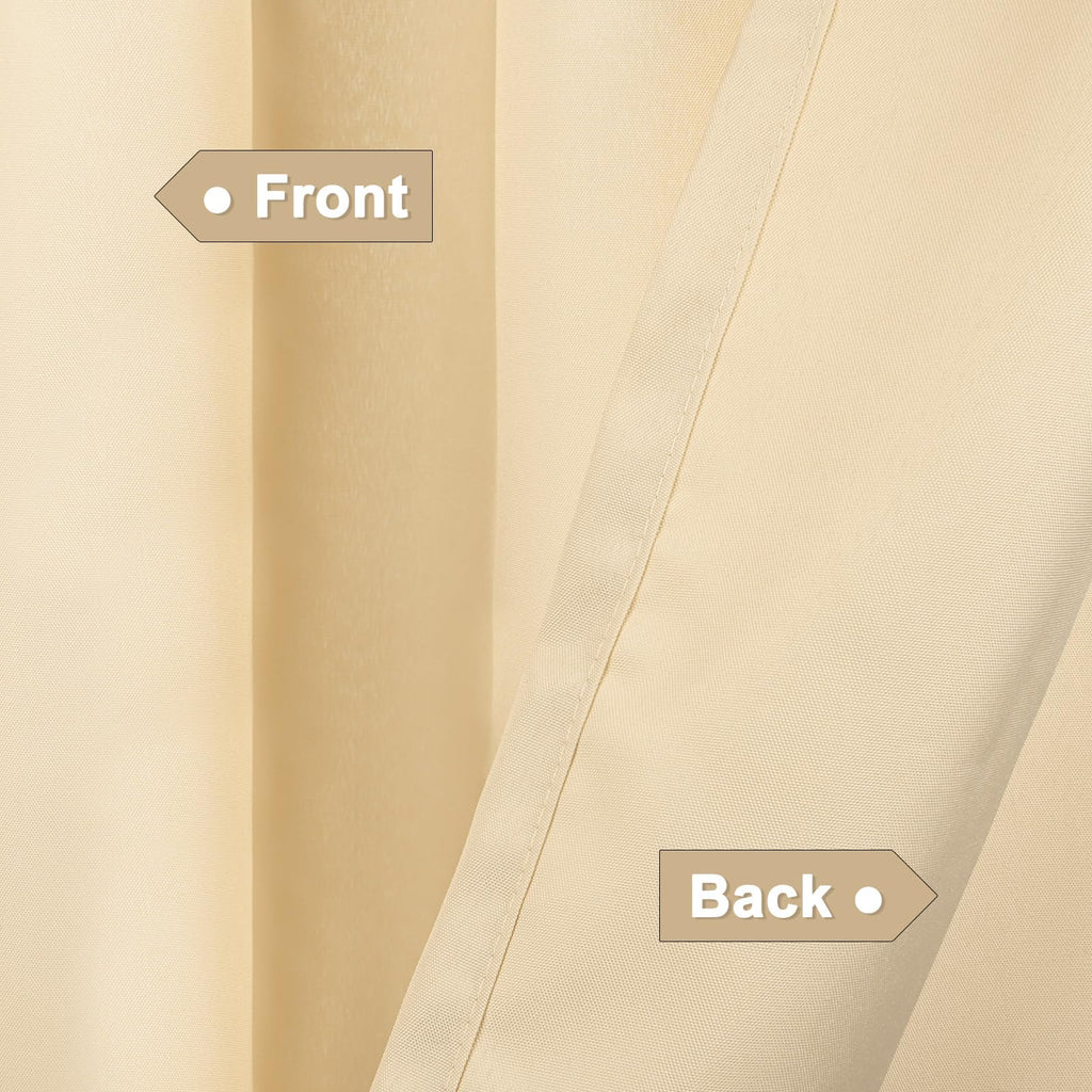 Outdoor Curtains Waterproof, 150W x 84L Inch Heavy Gazebo Curtains for Outdoor Patio, Porch, Sunlight, Outdoor