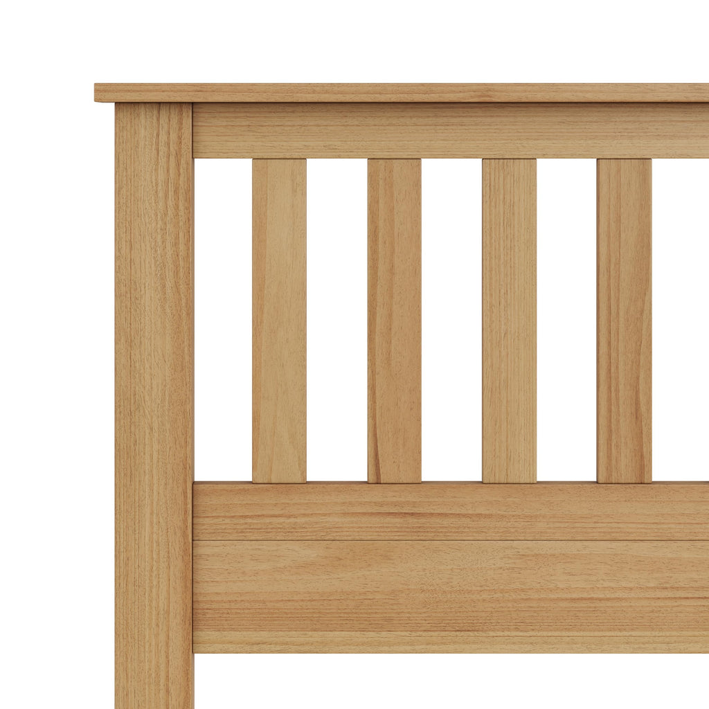 Serene Wood Panel Headboard with Mission Slats, Pine