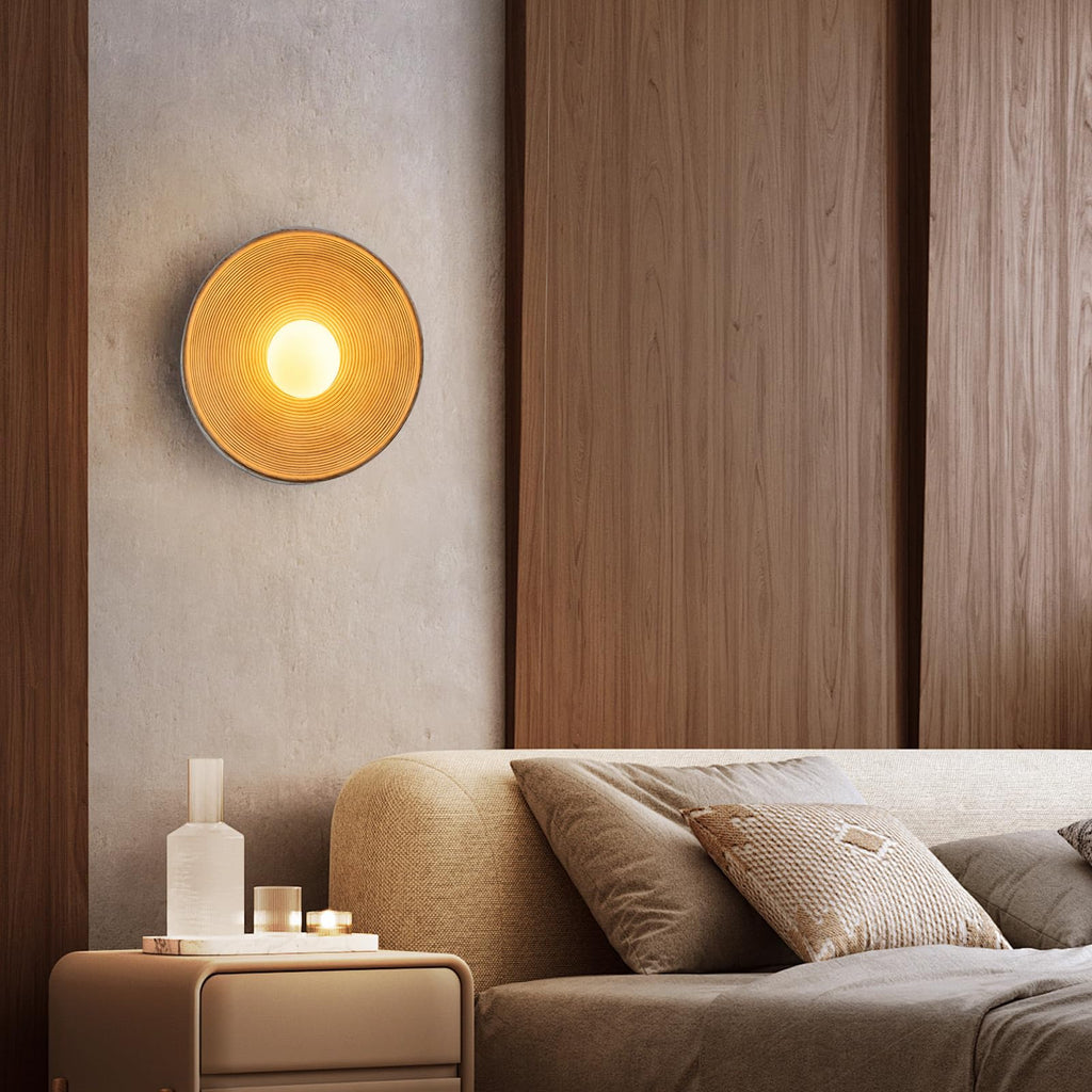 2 Pack Retro Japanese Wall Sconce, Wabi-Sabi Style Resin Wall Lamps G4 Warm Light Home Decor Wall Lights Bedside Art