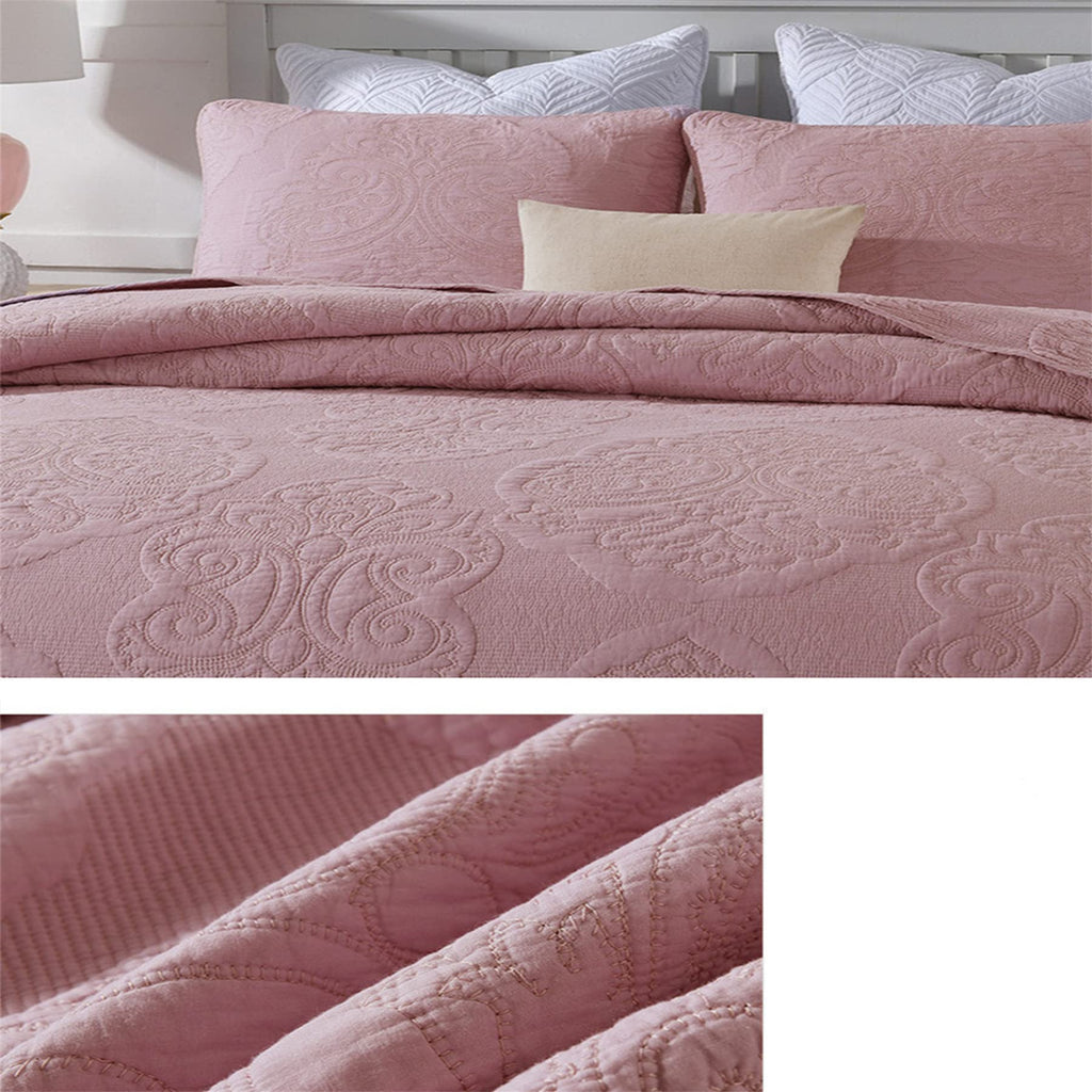 Cotton Bedspread Quilt Sets Floral Patchwork Coverlet Set Comforter Paisley Quilted Coverlet with Pillow Shams