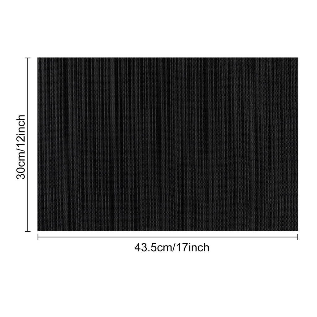Black Placemats Set of 8 Kitchen and Dining Table Placemats