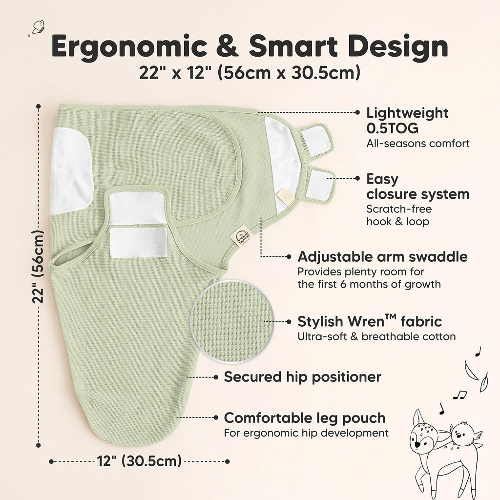 Pack Organic Swaddles for Newborns, Baby Swaddles (Willow)