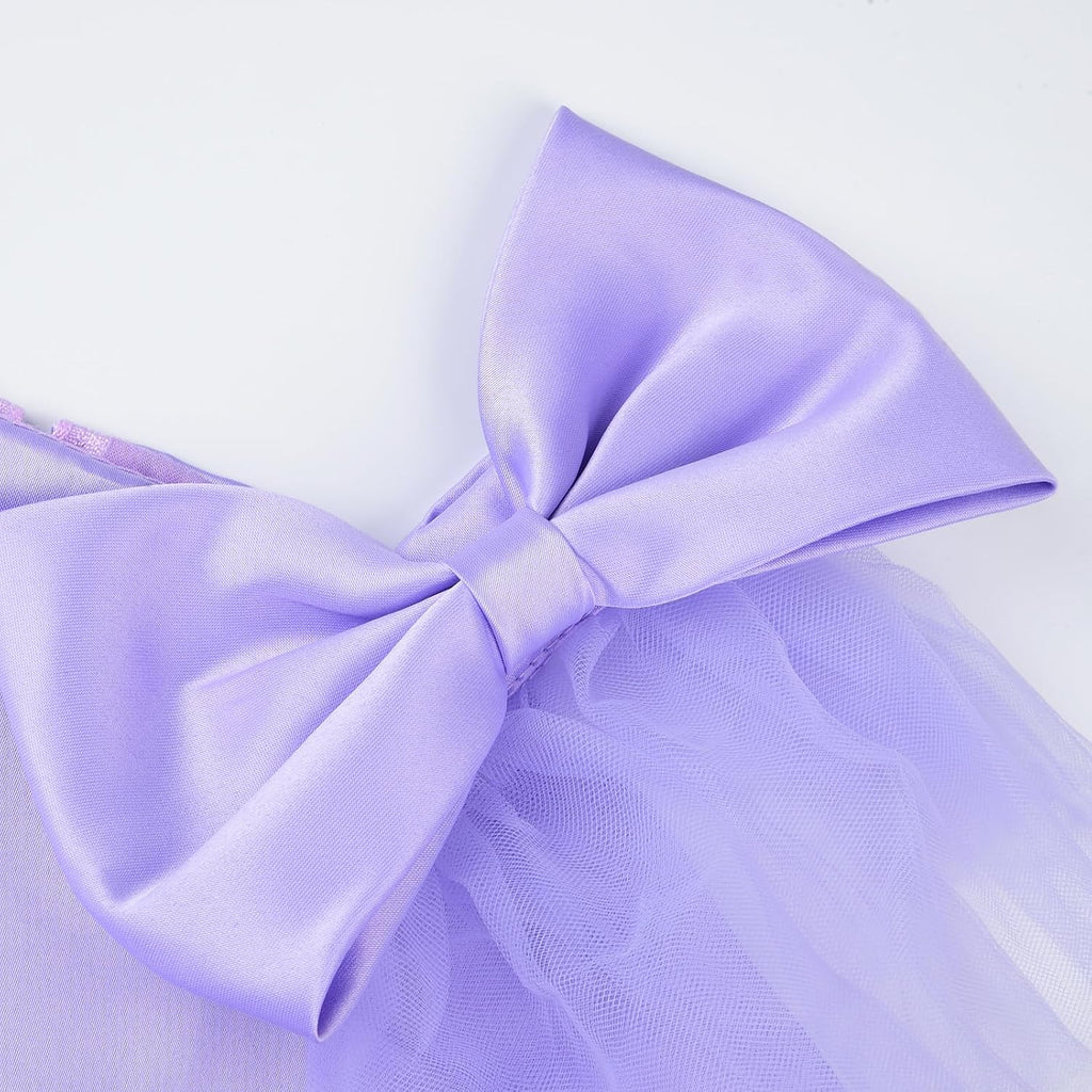 Flower Girl Dress Floral Butterfly Tulle Tutu Bowknot for Wedding Birthday Party