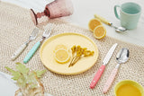 Silverware Set, Retro/Rivet Colorful Stainless Steel Tableware Kitchen Flatware Set Utensils, Includes Dinner Knives