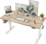 Electric Height Adjustable Standing Desk 47.2×23.6 inch, Sit Stand Desk with Splice Board, Memory Controller