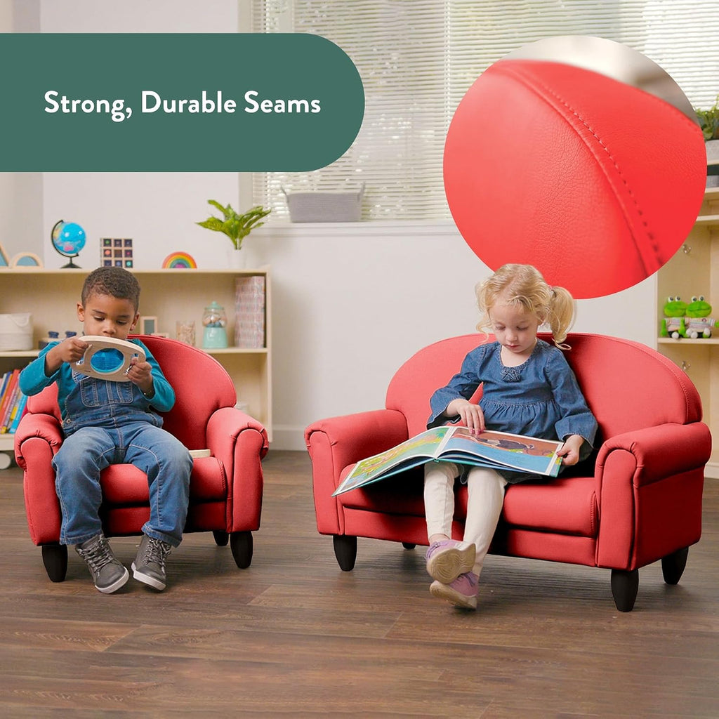 As We Grow Toddler Chair, Red, CF805-196, Flexible Seating for Daycare or Preschool, Kids Reading Chair, Playroom