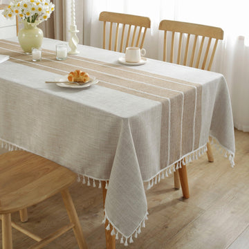 Tablecloths for Rectangle Tables, Cotton Linen Table Cloth Waterproof Tablecloth Wrinkle Free Farmhouse Dining Tables