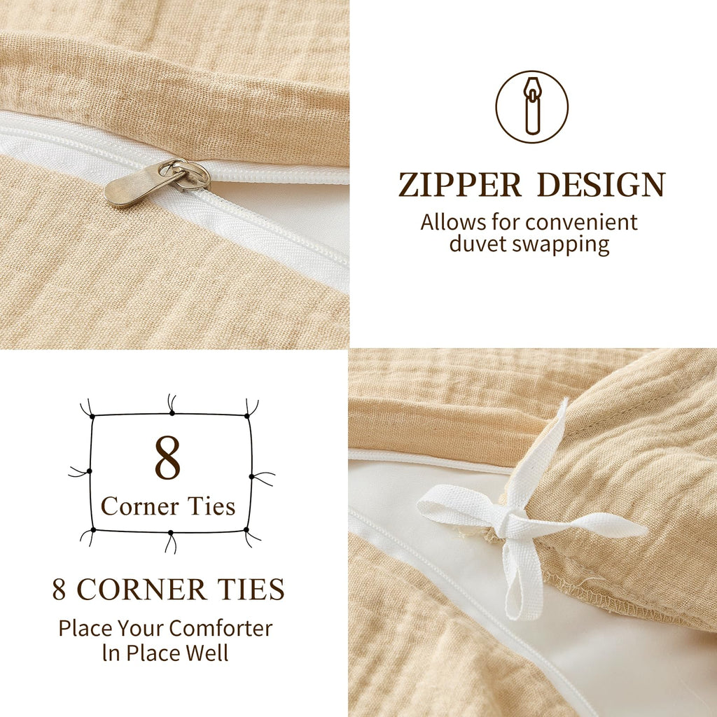 Muslin Duvet Cover King Size - 100% Organic Cotton
