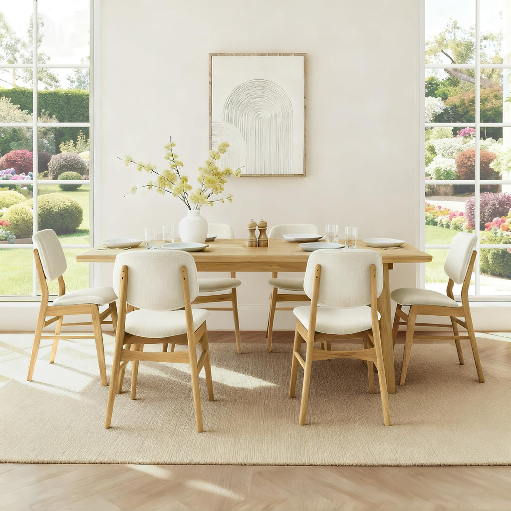 Wooden Dining Chairs Set of 4, Upholstered Kitchen Chairs, Original