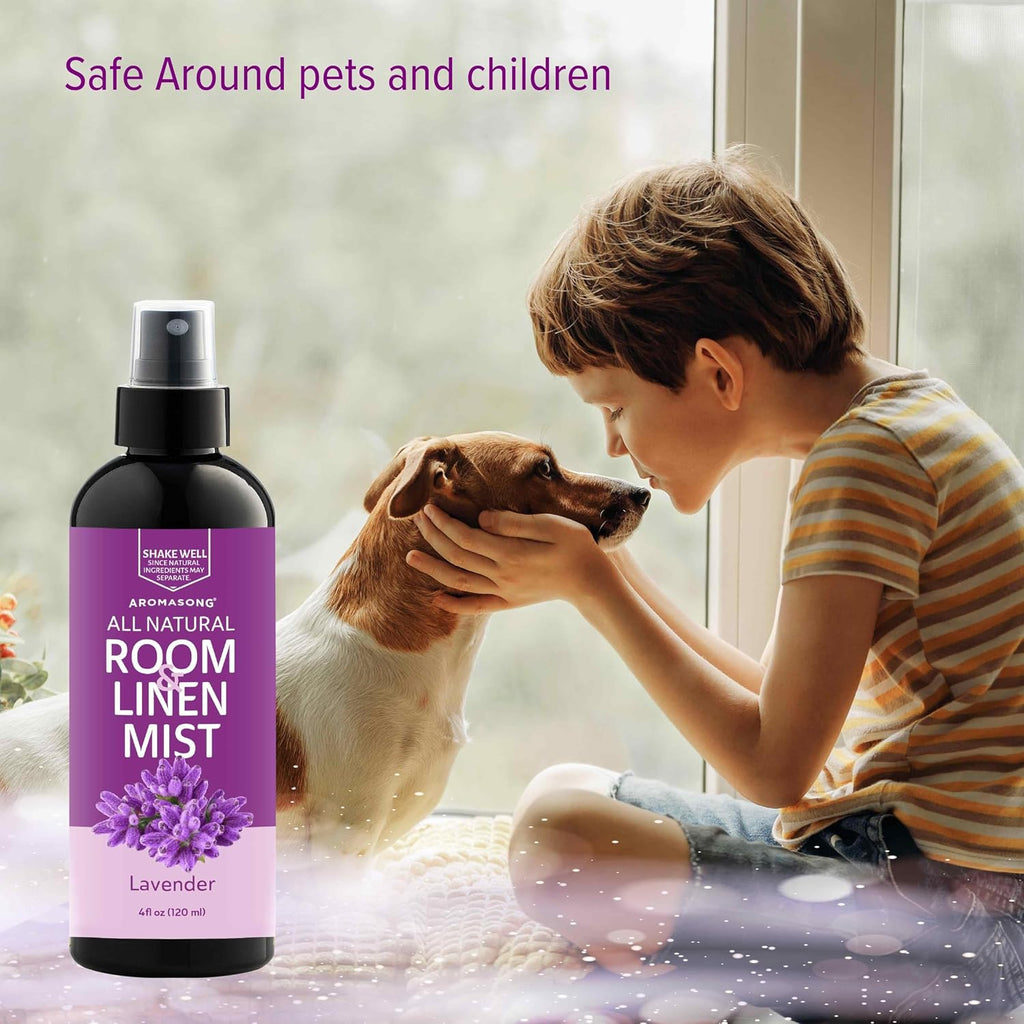 100% Natural Lavender Spray | 2-Pack | for Relaxing - Room & Linen Spray for Sleeping - Calming Essential Oil - Set of 2
