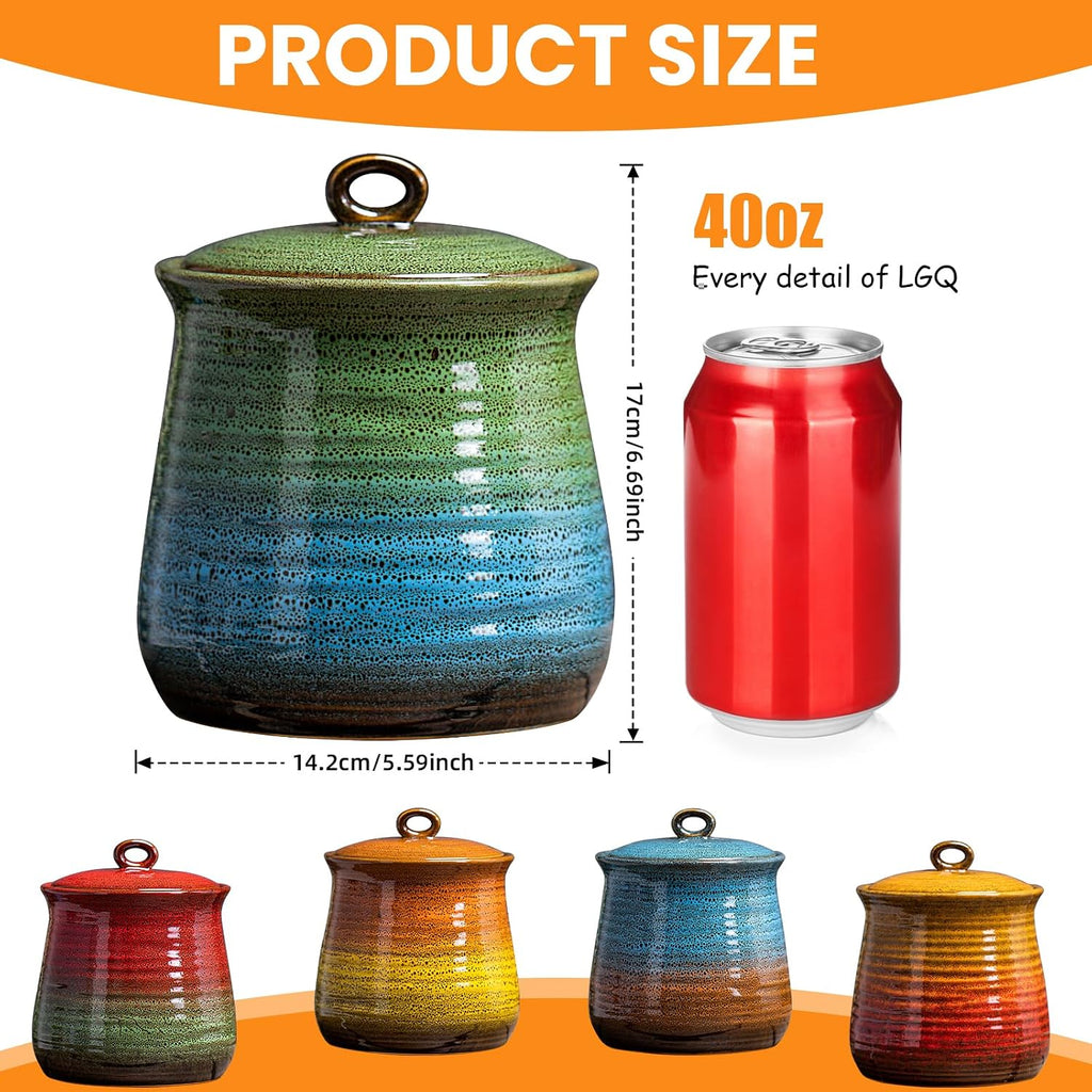 OZ Cookie Jar,Dog Treat Jar, Kitchen Canisters for Countertop for Food Storage Coffee, Tea,Flour, Beans, Spices - Set of 40
