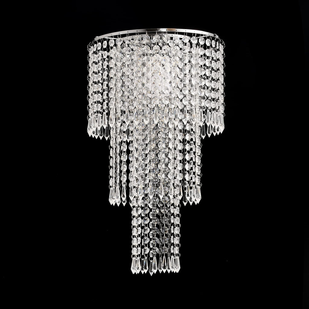 Arc Floor Lamp with Table and Shelves, Crystal Floor Lamps, Dimmable Elegant Modern LED Floor Standing Lamp with