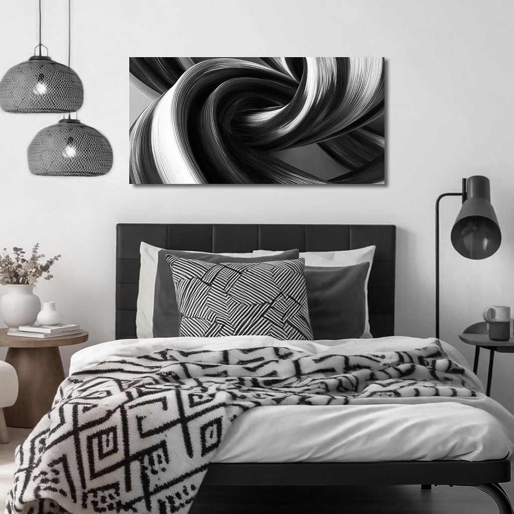 Abstract Canvas Wall Art Black and White Wall Decor Minimalist Wall Art