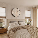 Vantic Farmhouse 24 Inch Extra Large Decorative Wall Clock with Metal Circle