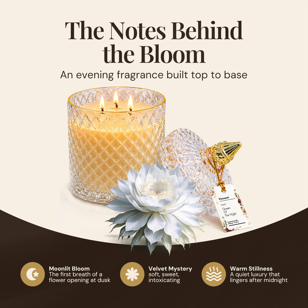 Queen of The Night Rare Flower Fragrance Luxury Scented Candle Gift