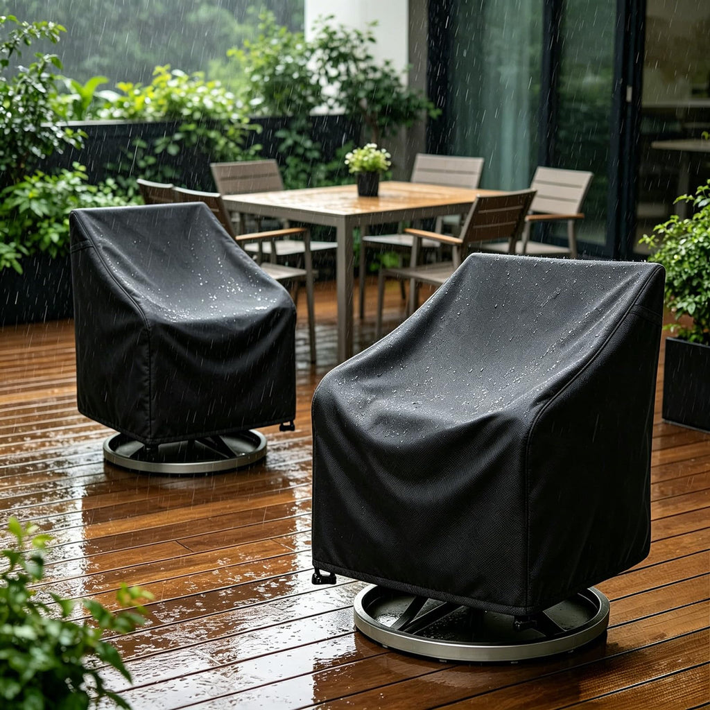 Outdoor Swivel Lounge Chair Cover 2 Pack, (37.5 L x 39.25 W x 38.5 H inches) 100%Waterproof Heavy Duty Outdoor Chair