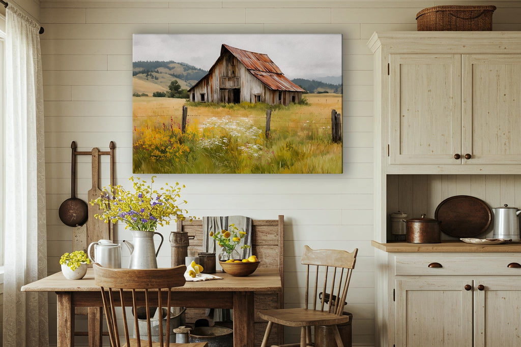 Texas Longhorn Cow Canvas Wall Art - Bull Print Home Decor - Barnhouse Wall Art - Farmhouse and Wild West Small to