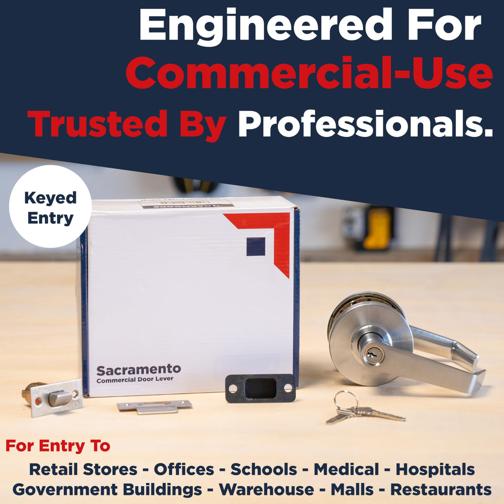 Commercial Entry Door Handle Locks | Heavy Duty Commercial Door Handle | Commercial Door Locks Knob Grade 2