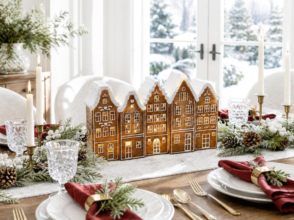 Lighted Gingerbread House, Christmas Village Decor