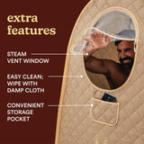 Homedics Portable Sauna - Collapsible Personal Steam Sauna for Stress Relief & Muscle Relaxation, Fast 1-Min Setup