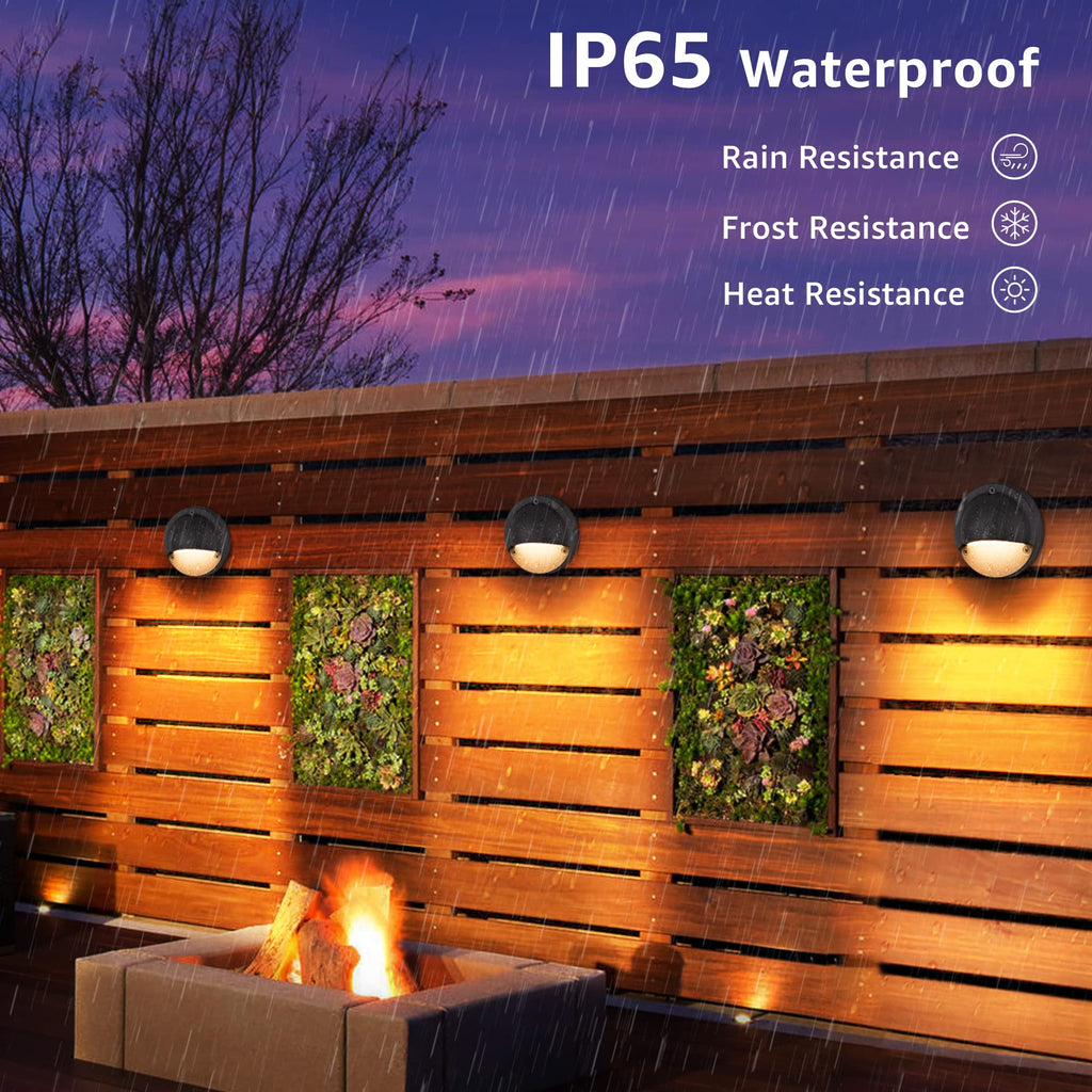 5W 4" Low Voltage Deck Lights LED 3000K Brown Cast-Aluminum 12-Pack