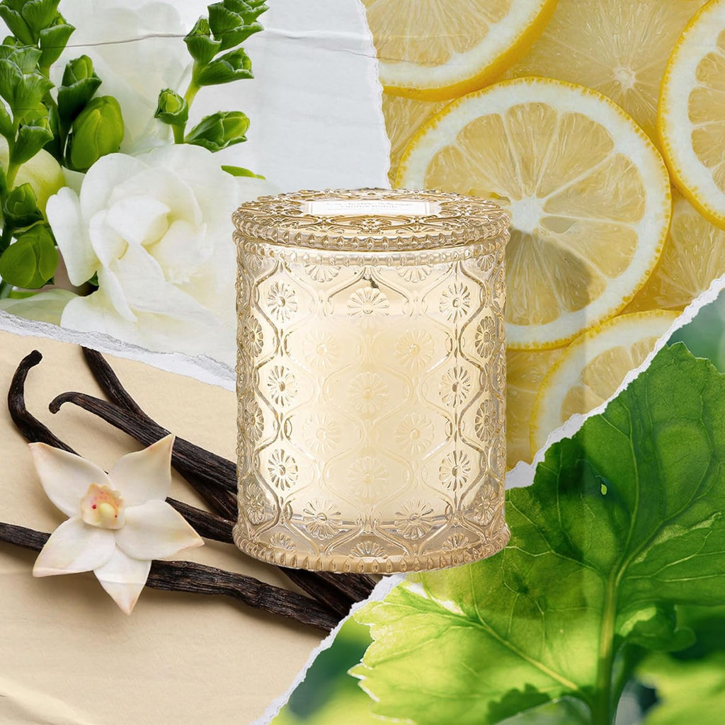 Vanilla Zest Scented Candles, Natural Soy, 40 Hrs - Set of 6