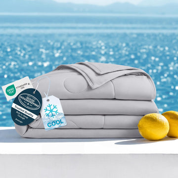 Cooling Comforter Blanket - BlendTek Q-Max>0.46 Tech, Cooling Blanket for Hot Sleepers & Night Sweats Relief
