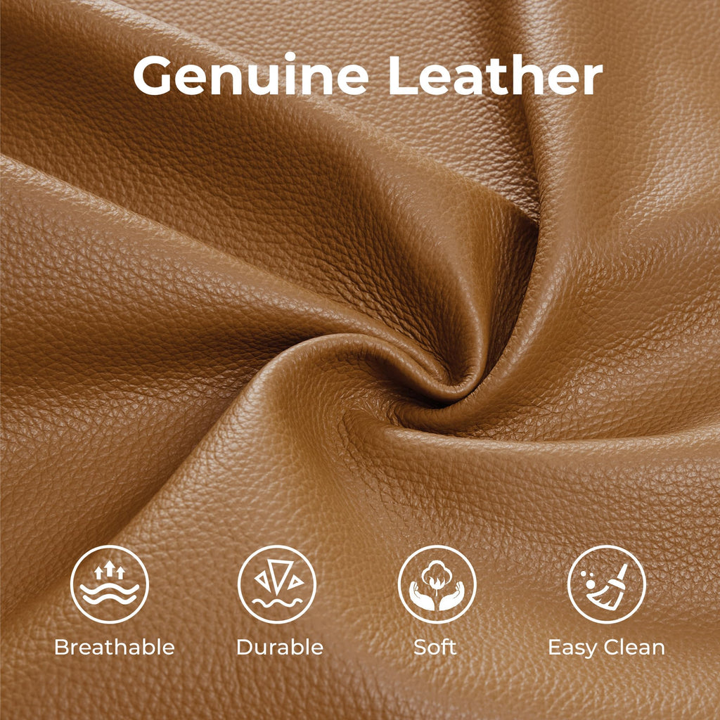 Leather Power Recliner Sofa Wall Hugger, Saddle, Loveseat