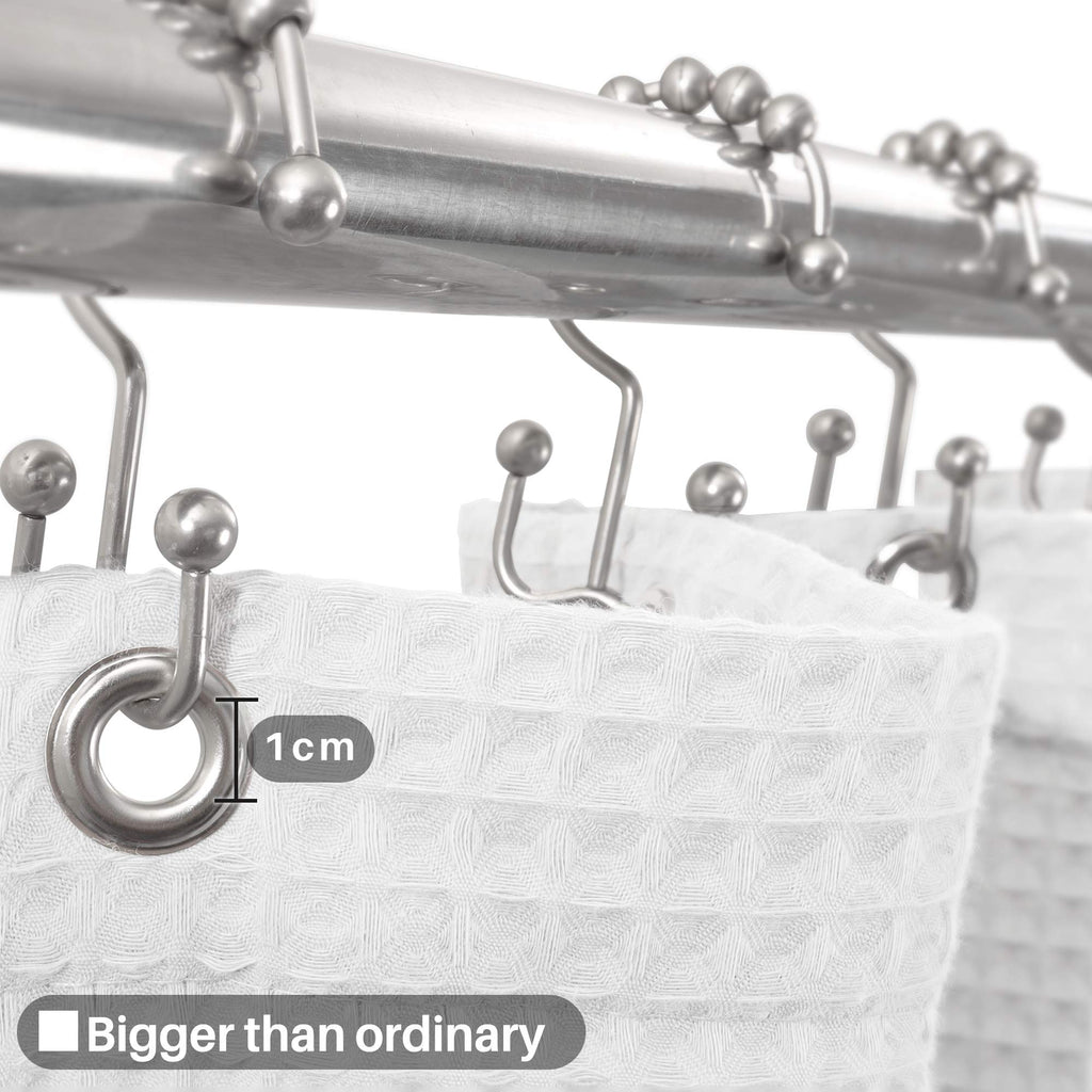 Waffle Weave Long Shower Curtain White, 72x78