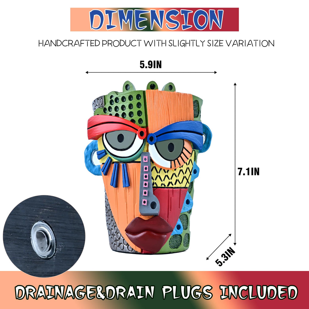 Abstract Face Planter Pots for Indoor Plants & Flowers Deco Gift