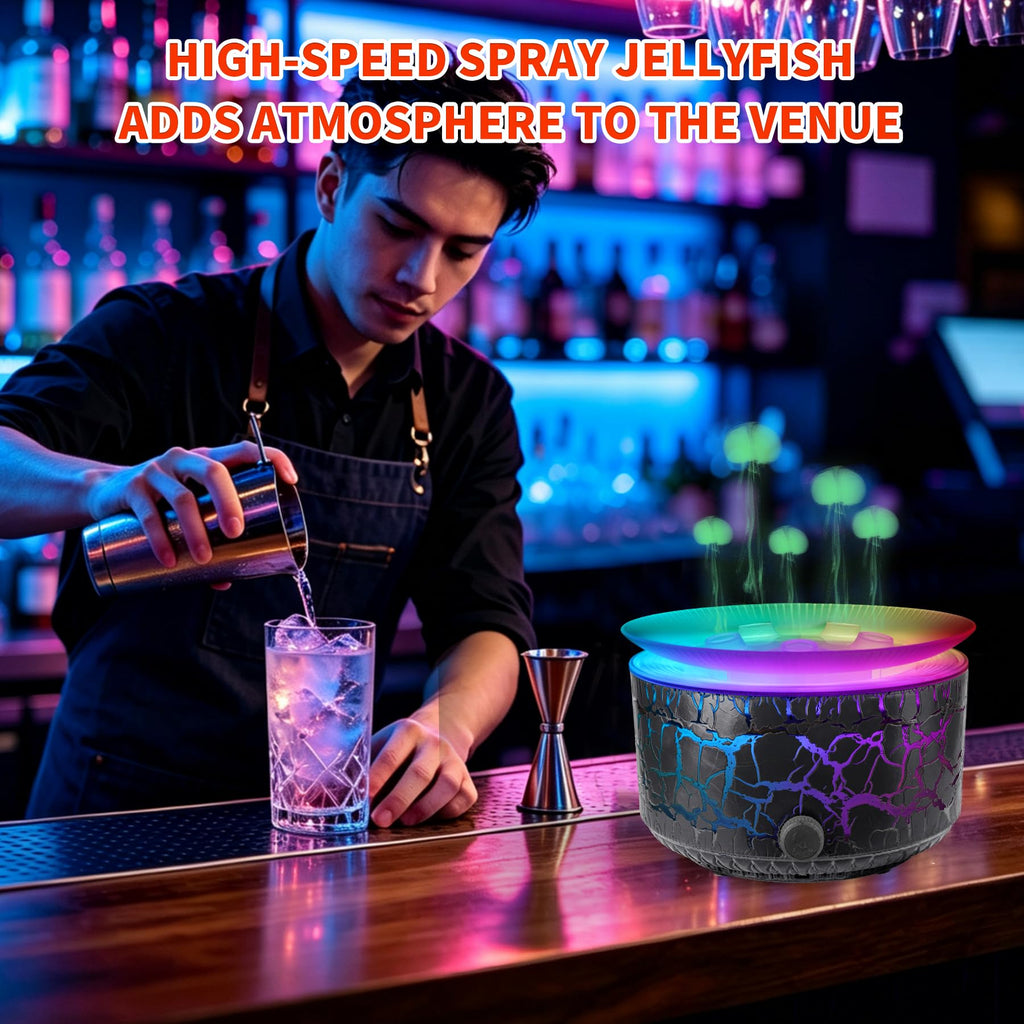 Jellyfish Essential Oil Diffuser, Aroma humidifuer with 5 Mist Ring