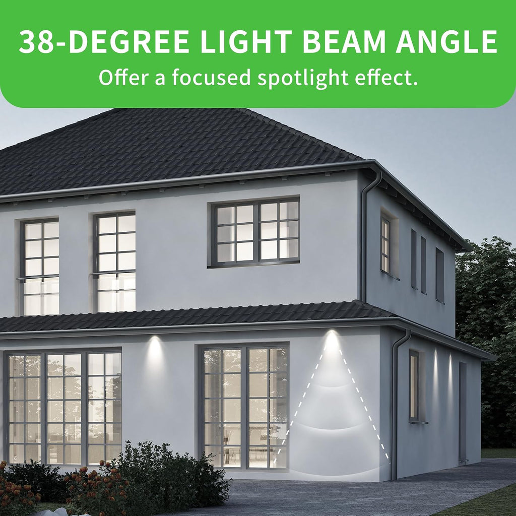 PAR38 Dusk to Dawn LED Flood Light Bulbs, Daylight White 5000K, 150W Equivalent 17W, 1700LM, Auto On/Off Light