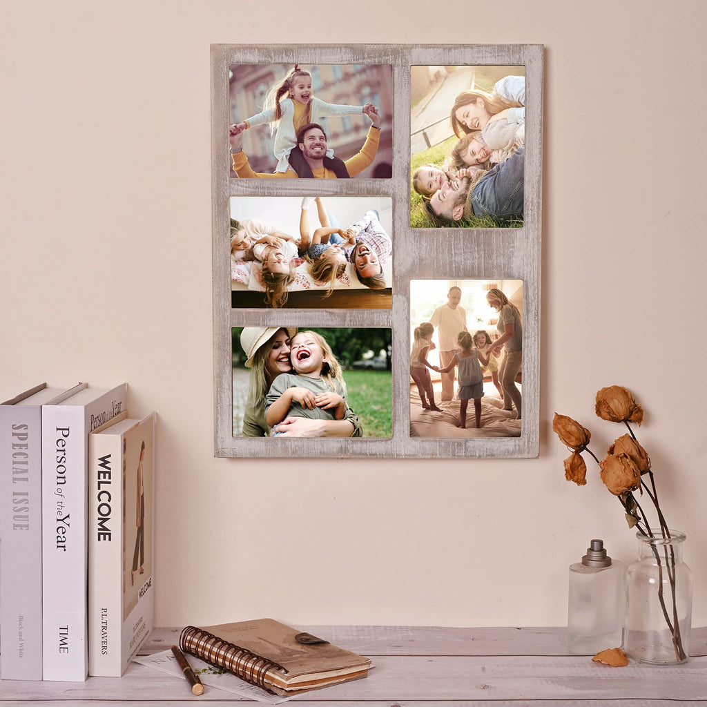 Farmhouse Picture Frame 5X7 Rustic Photos Frame Opening