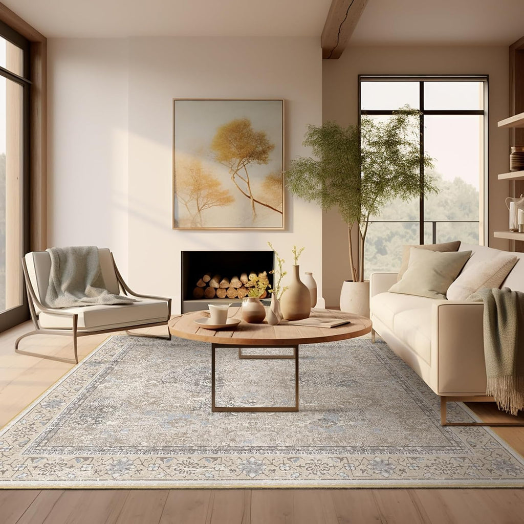 Ashler Boho Area Rug, 6x9 Vintage Carpet