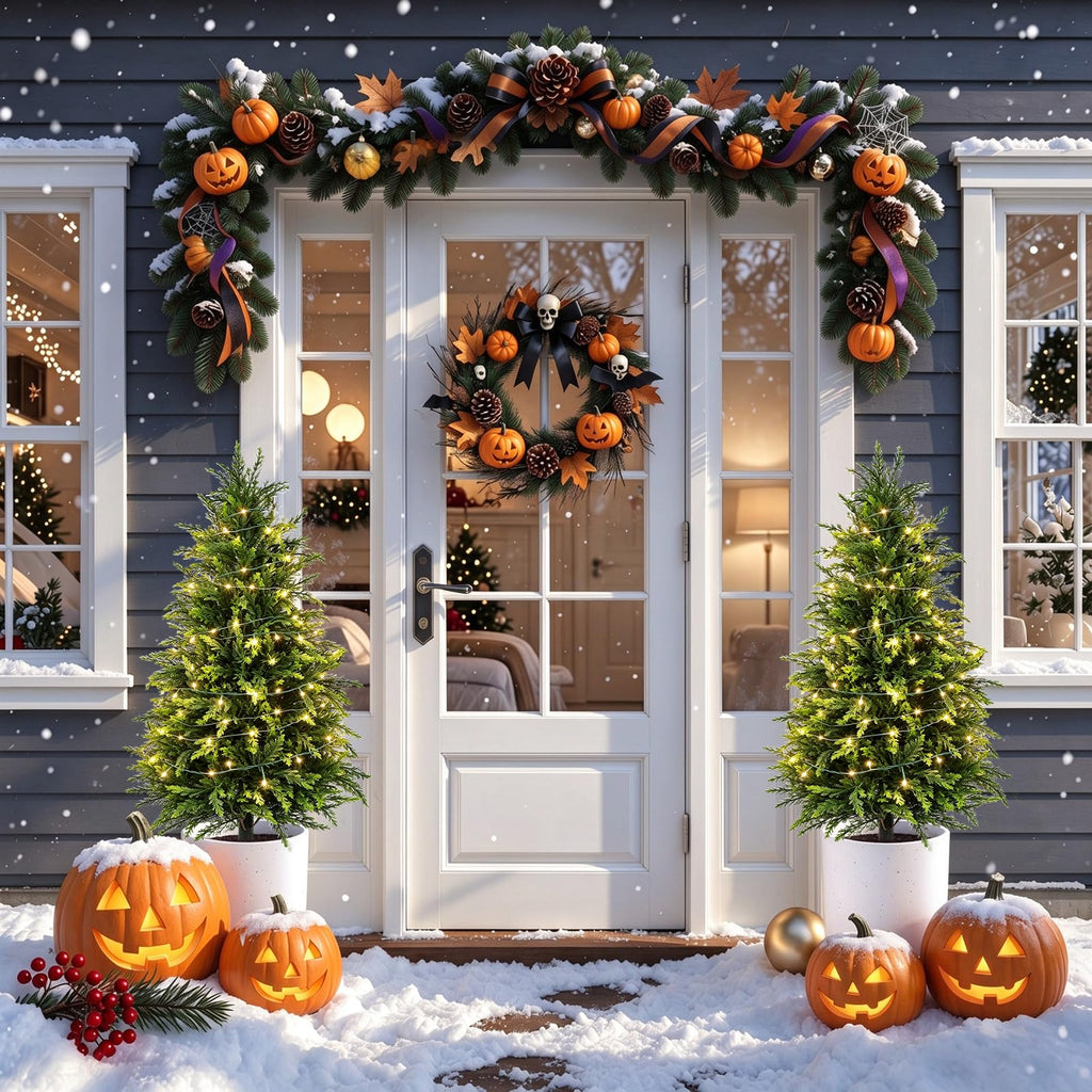 3FT Artificial Cedar Topiary (2 Pack) with Ground Spike, Home & Garden Decor