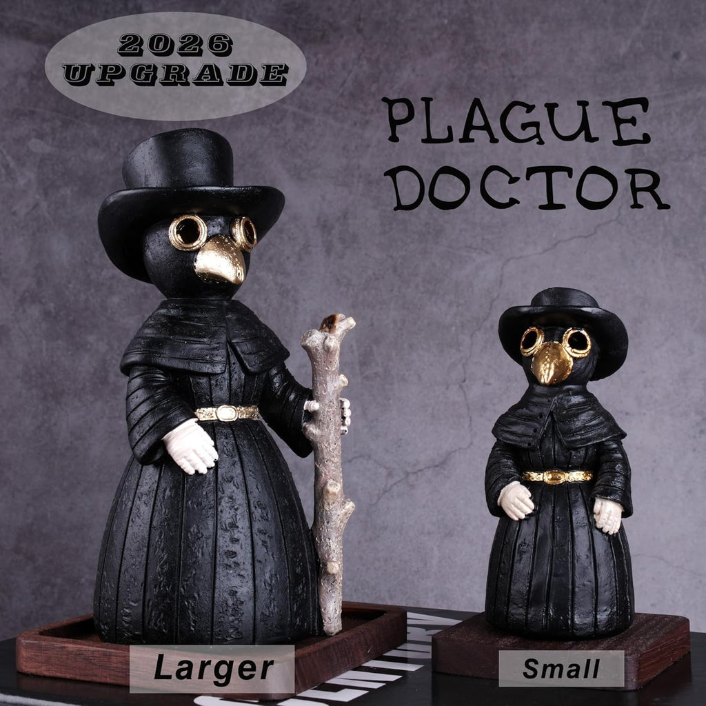 Plague Doctor Incense Holder 2027 Upgrade, Cone Burner Eyes Will Smoke - Set of 100