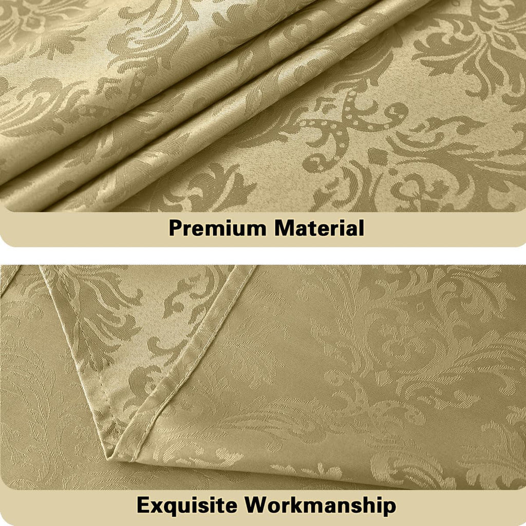 Jacquard Tablecloth Rectangle 60 x 120 Inch, Gold