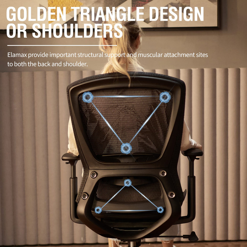 Inspired Aeron Style Ergonomic Mesh Office Chair — Black, Breathable Mesh Seat & Back