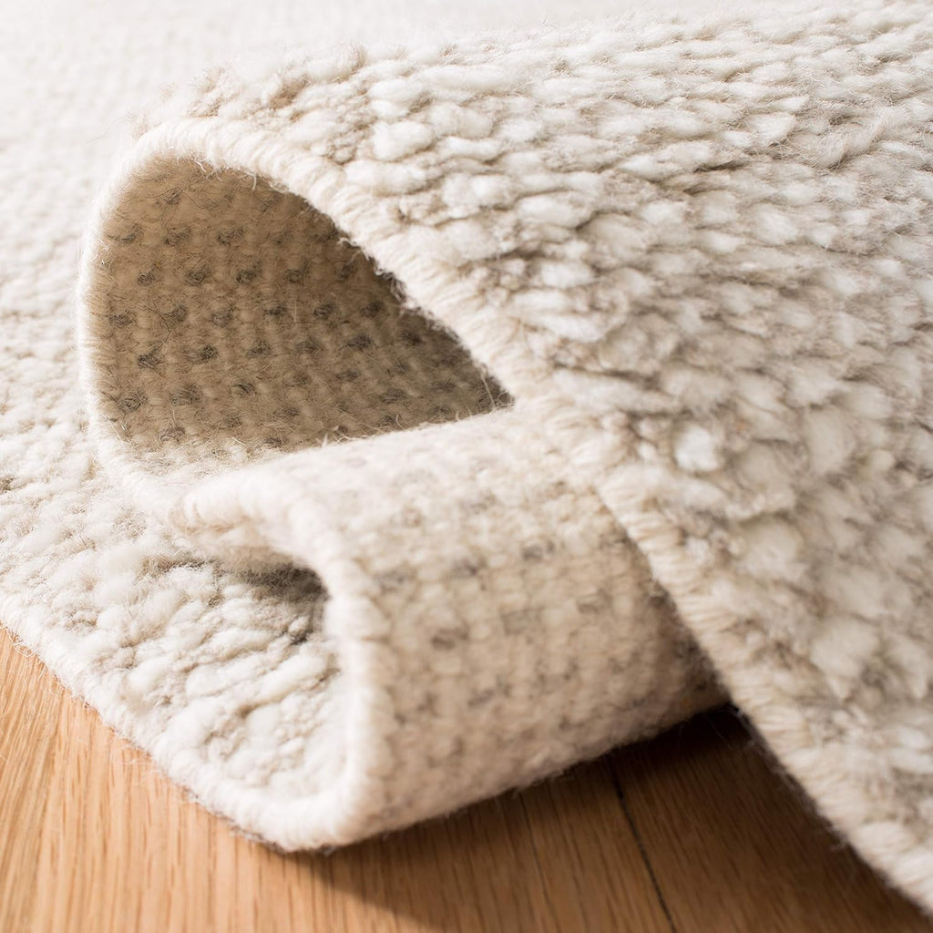 Casablanca Area Rug - 10' x 14', Beige, Hand-Knotted Wool Tassel Fringe