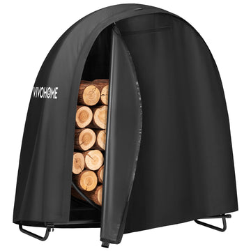 48 Inches Firewood Log Rack Hoop with Cover