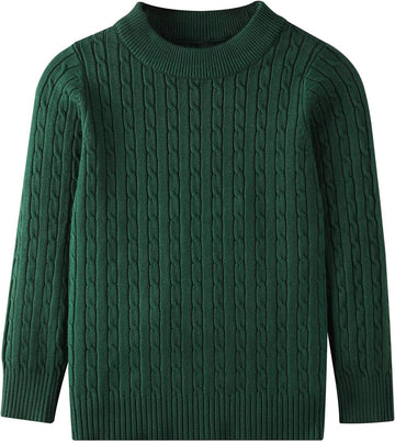 Danny D Boys & Girls Chunky Thick Long Sleeve Pullover Sweater Needle Cable Knitwear Slim Fit Jumpers Tops