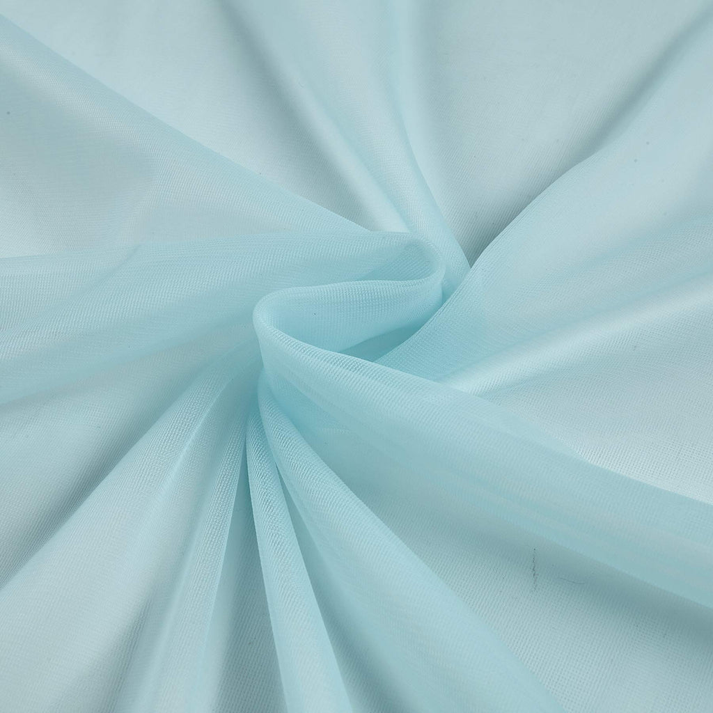 108" Chiffon Tricot Light Blue, Fabric by the Yard